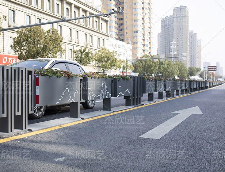 道路隔離花箱未來之城花箱溫州案例